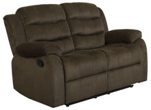 Load image into Gallery viewer, Rodman Pillow Top Arm Motion Loveseat Olive Brown