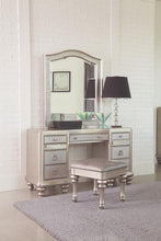 Load image into Gallery viewer, Bling Game Arched Top Vanity Mirror Metallic Platinum