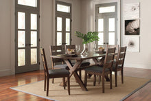 Load image into Gallery viewer, Alston Ladder Back Dining Side Chairs Knotty Nutmeg and Grey (Set of 2)