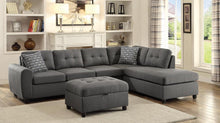 Load image into Gallery viewer, Stonenesse Tufted Storage Ottoman Grey