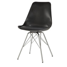 Load image into Gallery viewer, Juniper Armless Dining Chairs Black and Chrome (Set of 2)