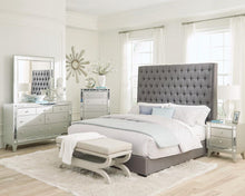 Load image into Gallery viewer, Camille Tall Tufted California King, E.King &amp; Queen Bed Grey
