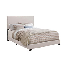 Load image into Gallery viewer, Boyd California King, King, &amp; Queen Upholstered Bed with Nailhead Trim Charcoal &amp; Grey
