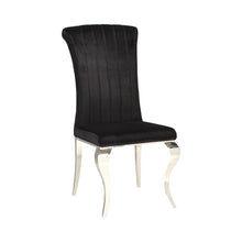 Load image into Gallery viewer, Betty Upholstered Side Chairs Black and Chrome (Set of 4)