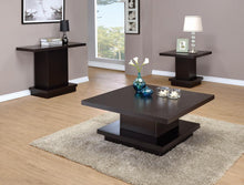 Load image into Gallery viewer, Reston Pedestal Square End Table Cappuccino