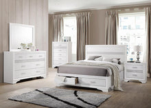 Load image into Gallery viewer, Miranda California King. E.King, &amp; Queen 2-drawer Storage Bed Black &amp; White