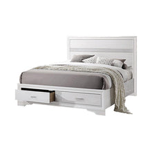 Load image into Gallery viewer, Miranda California King. E.King, &amp; Queen 2-drawer Storage Bed Black &amp; White