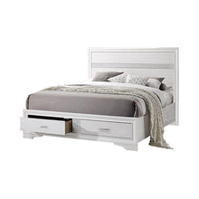 Load image into Gallery viewer, Miranda California King. E.King, &amp; Queen 2-drawer Storage Bed Black &amp; White