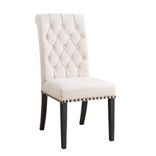 Load image into Gallery viewer, Alana Upholstered Side Chairs Beige and Smokey Black (Set of 2)
