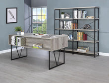 Load image into Gallery viewer, Analiese 4-drawer Writing Desk Grey Driftwood