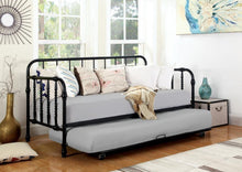 Load image into Gallery viewer, Marina Twin Metal Daybed with Trundle Black