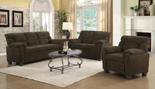 Load image into Gallery viewer, Clementine Upholstered Chair with Nailhead Trim Brown