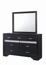 Load image into Gallery viewer, Miranda 7-drawer Dresser Black and Rhinestone