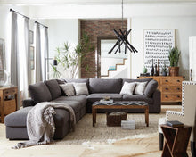 Load image into Gallery viewer, Lamont Rectangular Upholstered Bench Natural and Navy