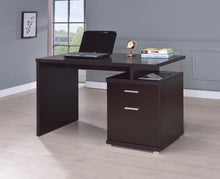 Load image into Gallery viewer, Irving 2-drawer Office Desk with Cabinet Cappuccino