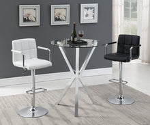 Load image into Gallery viewer, Palomar Adjustable Height Bar Stool White and Chrome