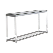 Load image into Gallery viewer, Anne Sofa Table with Lower Shelf Chrome and Clear