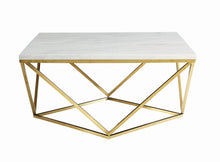 Load image into Gallery viewer, Meryl Square Coffee Table White and Gold