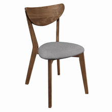 Load image into Gallery viewer, Alfredo Upholstered Dining Chairs Grey and Natural Walnut (Set of 2)