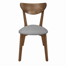 Load image into Gallery viewer, Alfredo Upholstered Dining Chairs Grey and Natural Walnut (Set of 2)