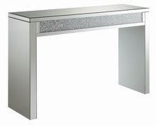 Load image into Gallery viewer, Gillian Rectangular Sofa Table Silver and Clear Mirror