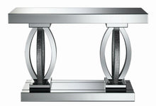 Load image into Gallery viewer, Amalia Rectangular Sofa Table with Shelf Clear Mirror