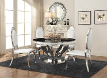 Load image into Gallery viewer, Anchorage Oval Back Side Chairs Cream and Chrome (Set of 2)