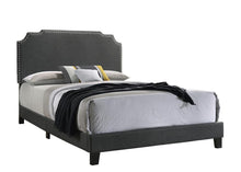 Load image into Gallery viewer, Tamarac Upholstered Nailhead Full, Eastern King &amp; Queen Bed Beige &amp; Grey
