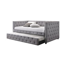 Load image into Gallery viewer, Mockern Tufted Upholstered Daybed with Trundle Grey