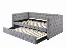 Load image into Gallery viewer, Mockern Tufted Upholstered Daybed with Trundle Grey