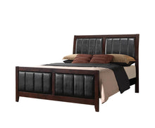 Load image into Gallery viewer, Carlton Full &amp; Twin Upholstered Panel Bed Cappuccino and Black
