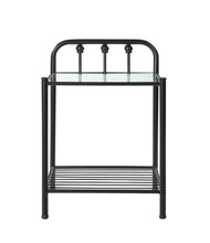 Load image into Gallery viewer, Livingston 1-shelf Nightstand with Glass Top Dark Bronze