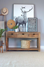 Load image into Gallery viewer, Esther 3-drawer Storage Console Table Natural Sheesham