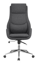 Load image into Gallery viewer, Cruz Upholstered Office Chair with Padded Seat Grey and Chrome