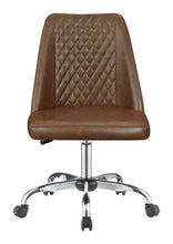 Load image into Gallery viewer, Althea Upholstered Tufted Back Office Chair Brown and Chrome