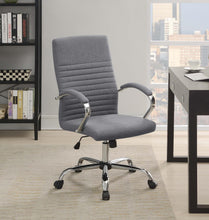 Load image into Gallery viewer, Abisko Upholstered Office Chair with Casters Grey and Chrome