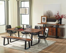 Load image into Gallery viewer, Ditman Live Edge Dining Bench Grey Sheesham and Black