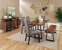Load image into Gallery viewer, Ditman Live Edge Dining Bench Grey Sheesham and Black