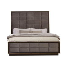 Load image into Gallery viewer, Durango California King, Eastren King, &amp; Queen Upholstered Bed Smoked Peppercorn and Grey