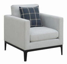 Load image into Gallery viewer, Apperson Cushioned Back Arm Chair Light Grey