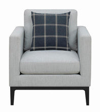 Load image into Gallery viewer, Apperson Cushioned Back Arm Chair Light Grey