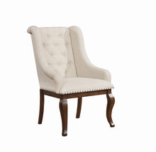 Load image into Gallery viewer, Brockway Tufted Arm Chairs Cream and Antique Java (Set of 2)