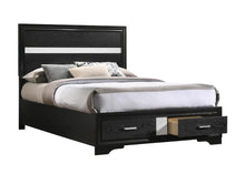 Load image into Gallery viewer, Miranda Full &amp; Twin Storage Bed Black