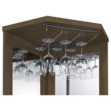Load image into Gallery viewer, Alviso Corner Bar Cabinet with Stemware Rack Rustic Oak