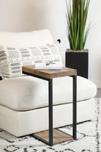 Load image into Gallery viewer, Beck C-Shape Snack Table Black and Antique Nutmeg