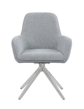 Load image into Gallery viewer, Abby Flare Arm Side Chair Light Grey and Chrome