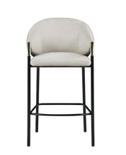 Load image into Gallery viewer, Chadwick Sloped Arm Bar Stools Beige and Glossy Black (Set of 2)