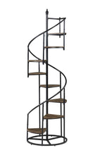 Load image into Gallery viewer, Roseglen 8-shelf Staircase Bookcase Rustic Brown and Black