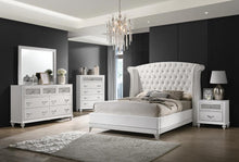 Load image into Gallery viewer, Barzini California King, Eking, &amp; Queen Wingback Tufted Bed White