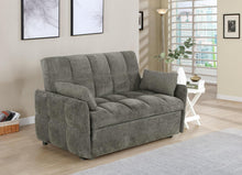 Load image into Gallery viewer, Cotswold Tufted Cushion Sleeper Sofa Bed Dark Grey